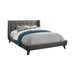 Carrington Button Tufted California King Bed Grey - Couch Potato Furniture & Mattress (CA) - Multi Location