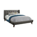 Carrington Button Tufted Queen Bed Grey - Couch Potato Furniture & Mattress (CA) - Multi Location