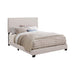 Boyd Eastern King Upholstered Bed with Nailhead Trim Ivory - Couch Potato Furniture & Mattress (CA) - Multi Location