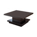Reston Pedestal Square Coffee Table Cappuccino - Couch Potato Furniture & Mattress (CA) - Multi Location