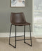 Michelle Armless Counter Height Stools Two-tone Brown and Black (Set of 2) - Couch Potato Furniture & Mattress (CA) - Multi Location