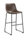 Michelle Armless Bar Stools Two-tone Brown and Black (Set of 2) - Couch Potato Furniture & Mattress (CA) - Multi Location