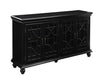 Kovu 4-door Accent Cabinet Black - Couch Potato Furniture & Mattress (CA) - Multi Location