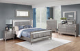 Leighton Queen Panel Bed with Mirrored Accents Mercury Metallic - Couch Potato Furniture & Mattress (CA) - Multi Location
