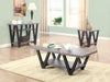 Stevens V-shaped Coffee Table Black and Antique Grey - Couch Potato Furniture & Mattress (CA) - Multi Location