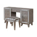 Leighton Vanity Desk and Stool Metallic Mercury - Couch Potato Furniture & Mattress (CA) - Multi Location
