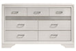 Miranda 7-drawer Dresser White and Rhinestone - Couch Potato Furniture & Mattress (CA) - Multi Location