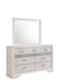 Miranda Rectangular Dresser Mirror White - Couch Potato Furniture & Mattress (CA) - Multi Location