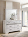 Miranda Rectangular Dresser Mirror White - Couch Potato Furniture & Mattress (CA) - Multi Location