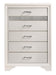 Miranda 5-drawer Chest White and Rhinestone - Couch Potato Furniture & Mattress (CA) - Multi Location