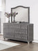 Deanna Button Tufted Dresser Mirror Grey - Couch Potato Furniture & Mattress (CA) - Multi Location