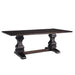 Parkins Double Pedestals Dining Table Rustic Espresso - Couch Potato Furniture & Mattress (CA) - Multi Location