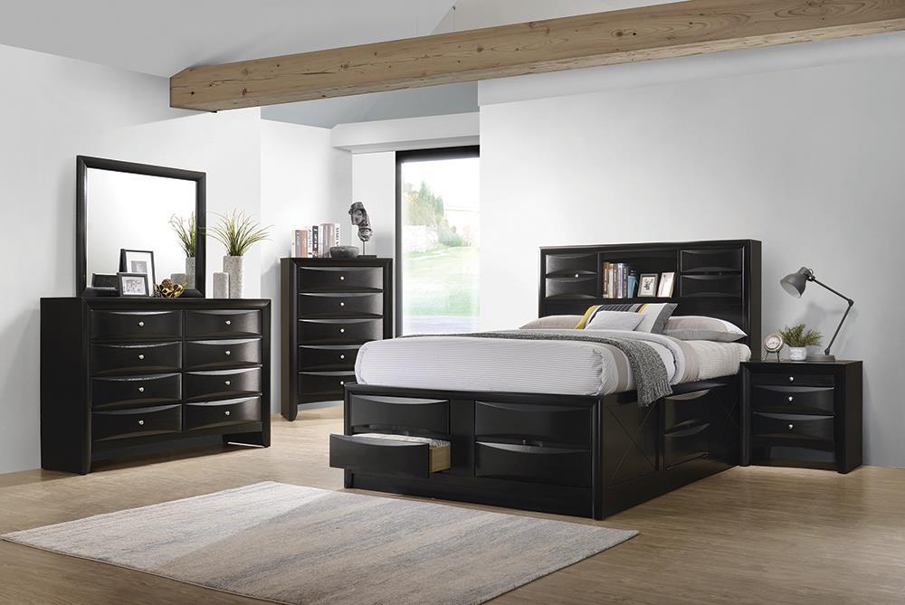 Briana Queen Platform Storage Bed Black - Couch Potato Furniture & Mattress (CA) - Multi Location