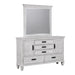 Franco Rectangular Dresser Mirror Antique White - Couch Potato Furniture & Mattress (CA) - Multi Location