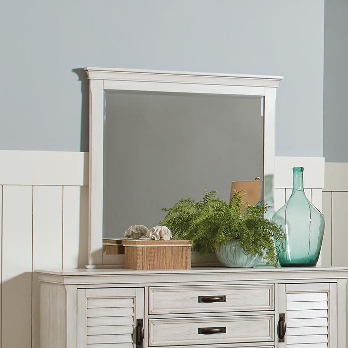 Franco Rectangular Dresser Mirror Antique White - Couch Potato Furniture & Mattress (CA) - Multi Location