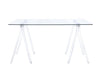 Amaturo Writing Desk with Glass Top Clear - Couch Potato Furniture & Mattress (CA) - Multi Location