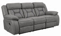 Higgins Pillow Top Arm Upholstered Motion Sofa Grey - Couch Potato Furniture & Mattress (CA) - Multi Location