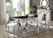 Antoine Rectangular Dining Table Chrome and Black - Couch Potato Furniture & Mattress (CA) - Multi Location