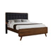 Robyn Queen Bed with Upholstered Headboard Dark Walnut - Couch Potato Furniture & Mattress (CA) - Multi Location