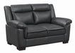 Arabella Pillow Top Upholstered Loveseat Grey - Couch Potato Furniture & Mattress (CA) - Multi Location