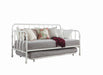 Marina Twin Metal Daybed with Trundle White - Couch Potato Furniture & Mattress (CA) - Multi Location