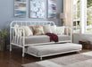 Marina Twin Metal Daybed with Trundle White - Couch Potato Furniture & Mattress (CA) - Multi Location
