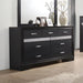Miranda 7-drawer Dresser Black and Rhinestone - Couch Potato Furniture & Mattress (CA) - Multi Location