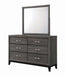 Watson 6-drawer Dresser Grey Oak and Black - Couch Potato Furniture & Mattress (CA) - Multi Location