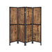 Deepika 4-panel Folding Screen Antique Nutmeg and Black - Couch Potato Furniture & Mattress (CA) - Multi Location