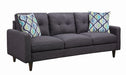 Watsonville Tufted Back Sofa Grey - Couch Potato Furniture & Mattress (CA) - Multi Location