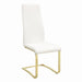 Montclair Side Chairs White and Rustic Brass (Set of 4) - Couch Potato Furniture & Mattress (CA) - Multi Location