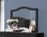 Deanna Button Tufted Dresser Mirror Black - Couch Potato Furniture & Mattress (CA) - Multi Location