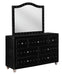 Deanna Button Tufted Dresser Mirror Black - Couch Potato Furniture & Mattress (CA) - Multi Location