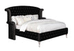 Deanna California King Tufted Upholstered Bed Black - Couch Potato Furniture & Mattress (CA) - Multi Location