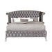 Deanna California King Tufted Upholstered Bed Grey - Couch Potato Furniture & Mattress (CA) - Multi Location