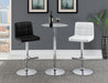 Lenny Adjustable Bar Stools Chrome and White (Set of 2) - Couch Potato Furniture & Mattress (CA) - Multi Location