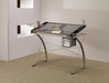 Melo 3-Drawer Drafting Desk Champagne - Couch Potato Furniture & Mattress (CA) - Multi Location