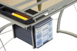 Melo 3-Drawer Drafting Desk Champagne - Couch Potato Furniture & Mattress (CA) - Multi Location