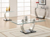 Pruitt Rectangular Sofa Table Satin - Couch Potato Furniture & Mattress (CA) - Multi Location
