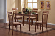 Robles 5-piece Dining Set Chestnut and Tan - Couch Potato Furniture & Mattress (CA) - Multi Location