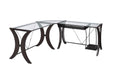 Monterey 3-piece L-shaped Computer Desk Set Cappuccino - Couch Potato Furniture & Mattress (CA) - Multi Location