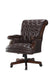 Calloway Tufted Adjustable Height Office Chair Dark Brown - Couch Potato Furniture & Mattress (CA) - Multi Location