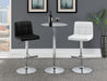 Lenny Adjustable Bar Stools Chrome and Black (Set of 2) - Couch Potato Furniture & Mattress (CA) - Multi Location