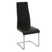 Montclair High Back Dining Chairs Black and Chrome (Set of 4) - Couch Potato Furniture & Mattress (CA) - Multi Location
