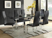 Montclair High Back Dining Chairs Black and Chrome (Set of 4) - Couch Potato Furniture & Mattress (CA) - Multi Location