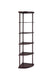 Bonwick 5-shelf Corner Bookshelf Cappuccino - Couch Potato Furniture & Mattress (CA) - Multi Location