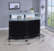 Keystone Glass Top Bar Unit Black - Couch Potato Furniture & Mattress (CA) - Multi Location