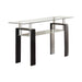 Dyer Tempered Glass Sofa Table with Shelf Black - Couch Potato Furniture & Mattress (CA) - Multi Location
