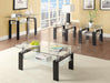 Dyer Tempered Glass Sofa Table with Shelf Black - Couch Potato Furniture & Mattress (CA) - Multi Location