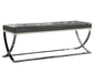 Walton Rectangle Upholstered Tufted Bench Black - Couch Potato Furniture & Mattress (CA) - Multi Location